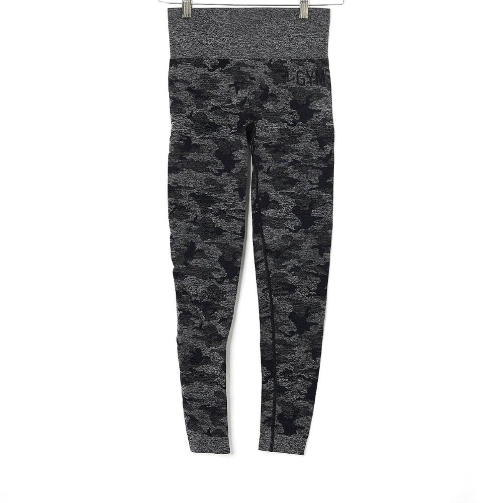 Gymshark Black Camo Leggings (Small)